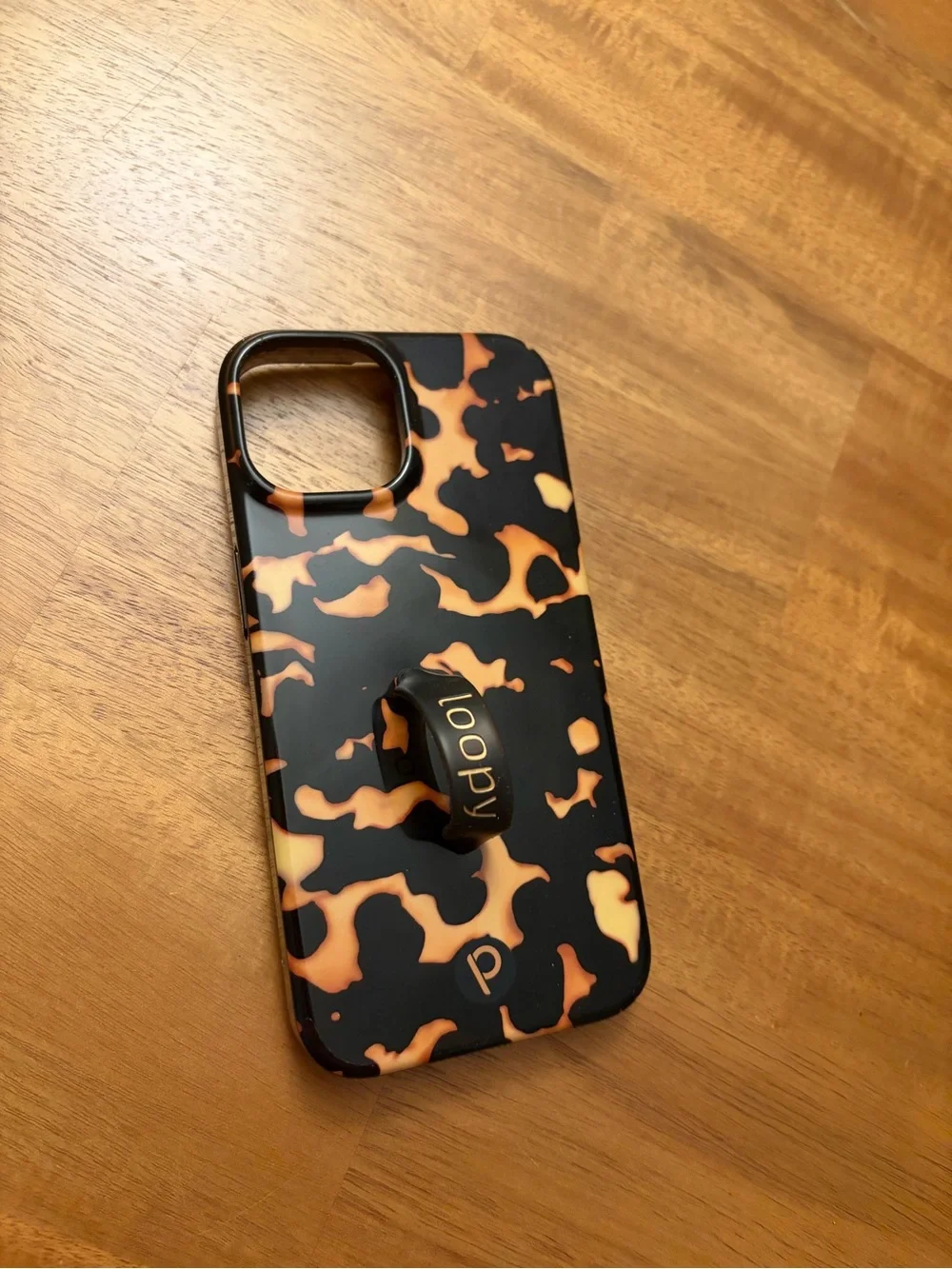 Loopy iPhone 14 Case- Tortoise Shell Black & Brown
